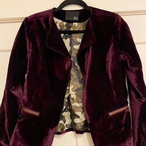 Purple velvet blazer